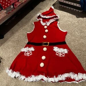 No Boundaries Red and White Holiday Dress